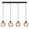 Xia Suspension Luminaires Globo Lighting Noir, 4 lumières