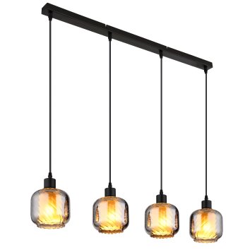 Xia Suspension Luminaires Globo Lighting Noir, 4 lumières