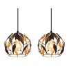 Mika Suspension Luminaires Globo Lighting Noir, 3 lumières