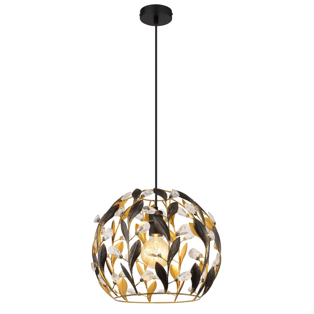 Mika Suspension Luminaires Globo Lighting Noir, 1 lumière main product photo