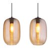 Jefrey Suspension Luminaires Globo Lighting Noir, 4 lumières