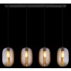 Jefrey Suspension Luminaires Globo Lighting Noir, 4 lumières