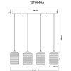Jefrey Suspension Luminaires Globo Lighting Noir, 4 lumières