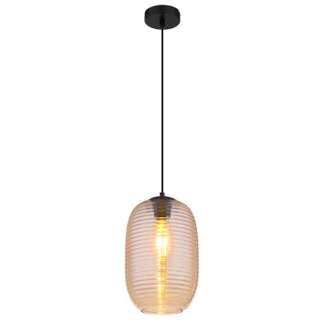 Jefrey Suspension Luminaires Globo Lighting Noir, 1 lumière