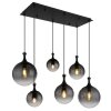 Dalton Suspension Luminaires Globo Lighting Noir, 6 lumières