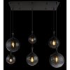 Dalton Suspension Luminaires Globo Lighting Noir, 6 lumières