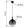 Dalton Suspension Luminaires Globo Lighting Noir, 1 lumière