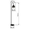 Dalton Lampadaire Luminaires Globo Lighting Noir, 1 lumière