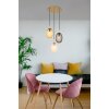 Devin Suspension Luminaires Globo Lighting Or, 3 lumières