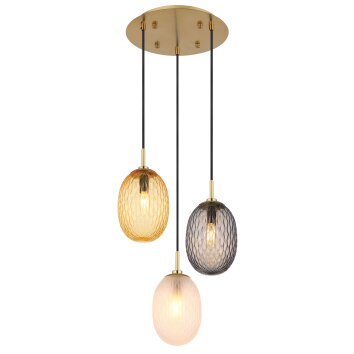 Devin Suspension Luminaires Globo Lighting Or, 3 lumières