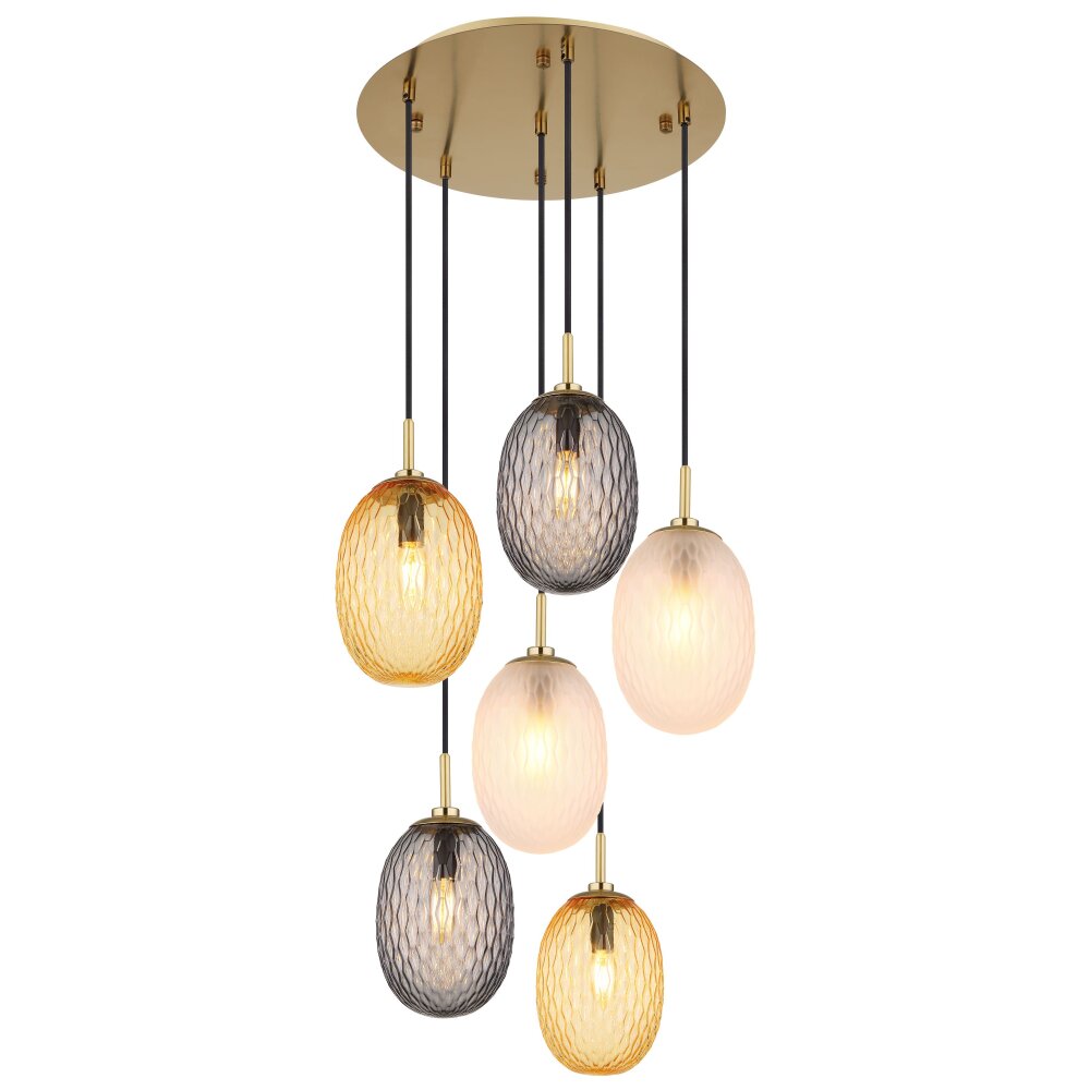 Devin Suspension Luminaires Globo Lighting Or, 6 lumières main product photo