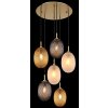 Devin Suspension Luminaires Globo Lighting Or, 6 lumières
