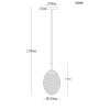 Devin Suspension Luminaires Globo Lighting Or, 1 lumière
