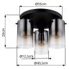 Florentina Plafonnier Luminaires Globo Lighting Noir, 3 lumières