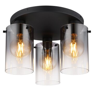 Florentina Plafonnier Luminaires Globo Lighting Noir, 3 lumières