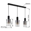 Florentina Suspension Luminaires Globo Lighting Noir, 3 lumières