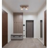 Underwood Plafonnier Luminaires Globo Lighting Bois foncé, Écru, 2 lumières