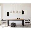 Underwood Suspension Luminaires Globo Lighting Bois foncé, Écru, 4 lumières