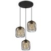 Dichti Suspension Luminaires Globo Lighting Noir, 3 lumières