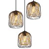 Dichti Suspension Luminaires Globo Lighting Noir, 3 lumières
