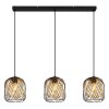Dichti Suspension Luminaires Globo Lighting Noir, 3 lumières