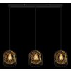 Dichti Suspension Luminaires Globo Lighting Noir, 3 lumières