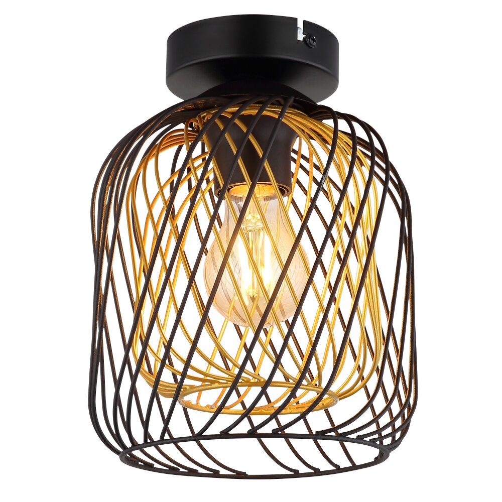 Dichti Plafonnier Luminaires Globo Lighting Noir, 1 lumière main product photo