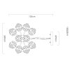 Floriella Suspension Luminaires Globo Lighting LED Or, 1 lumière