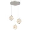 Virina Suspension Luminaires Globo Lighting LED Chrome, 1 lumière
