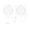 Virina Applique murale Luminaires Globo Lighting LED Or, 1 lumière