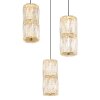 Stefanie Suspension Luminaires Globo Lighting LED Or, Noir, 1 lumière
