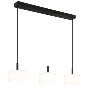 Trenton Suspension Luminaires Globo Lighting LED Noir, 1 lumière