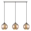 Lourdes Suspension Luminaires Globo Lighting Blanc, 3 lumières
