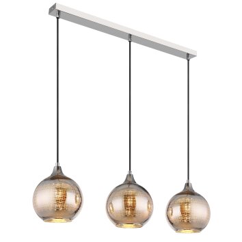 Lourdes Suspension Luminaires Globo Lighting Blanc, 3 lumières