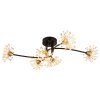 Fiore Plafonnier Luminaires Globo Lighting Noir, 6 lumières