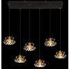 Fiore Suspension Luminaires Globo Lighting Noir, 6 lumières