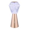 Polimi Lampe à poser Luminaires Globo Lighting LED Champagne, 1 lumière, Changeur de couleurs