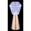 Polimi Lampe à poser Luminaires Globo Lighting LED Champagne, 1 lumière, Changeur de couleurs