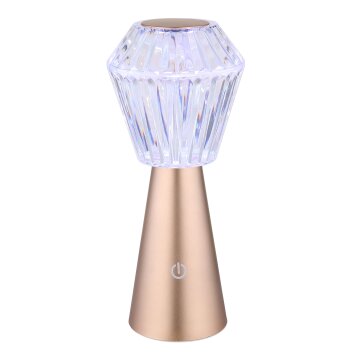 Polimi Lampe à poser Luminaires Globo Lighting LED Champagne, 1 lumière, Changeur de couleurs