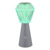 Polimi Lampe à poser Luminaires Globo Lighting LED Argenté, 1 lumière, Changeur de couleurs