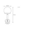 Haku Lampe à poser Luminaires Globo Lighting LED Argenté, 1 lumière