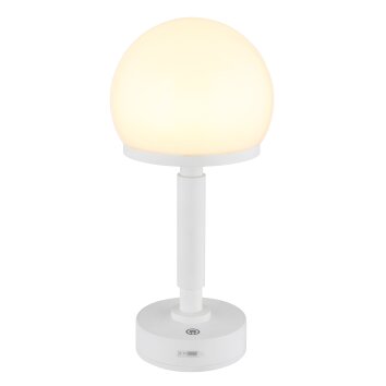 Haku Lampe à poser Luminaires Globo Lighting LED Blanc, 1 lumière