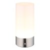 Lex Lampe à poser Luminaires Globo Lighting LED Nickel mat, 1 lumière, Changeur de couleurs
