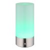 Lex Lampe à poser Luminaires Globo Lighting LED Nickel mat, 1 lumière, Changeur de couleurs