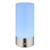 Lex Lampe à poser Luminaires Globo Lighting LED Nickel mat, 1 lumière, Changeur de couleurs