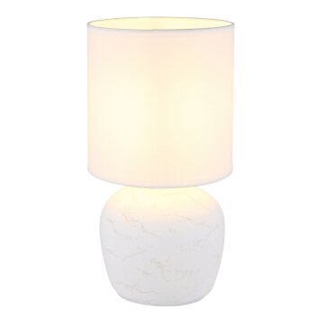 Marble Lampe à poser Luminaires Globo Lighting Blanc, 1 lumière