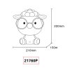Sheepy Lampe à poser Luminaires Globo Lighting LED Rose, Blanc, 1 lumière