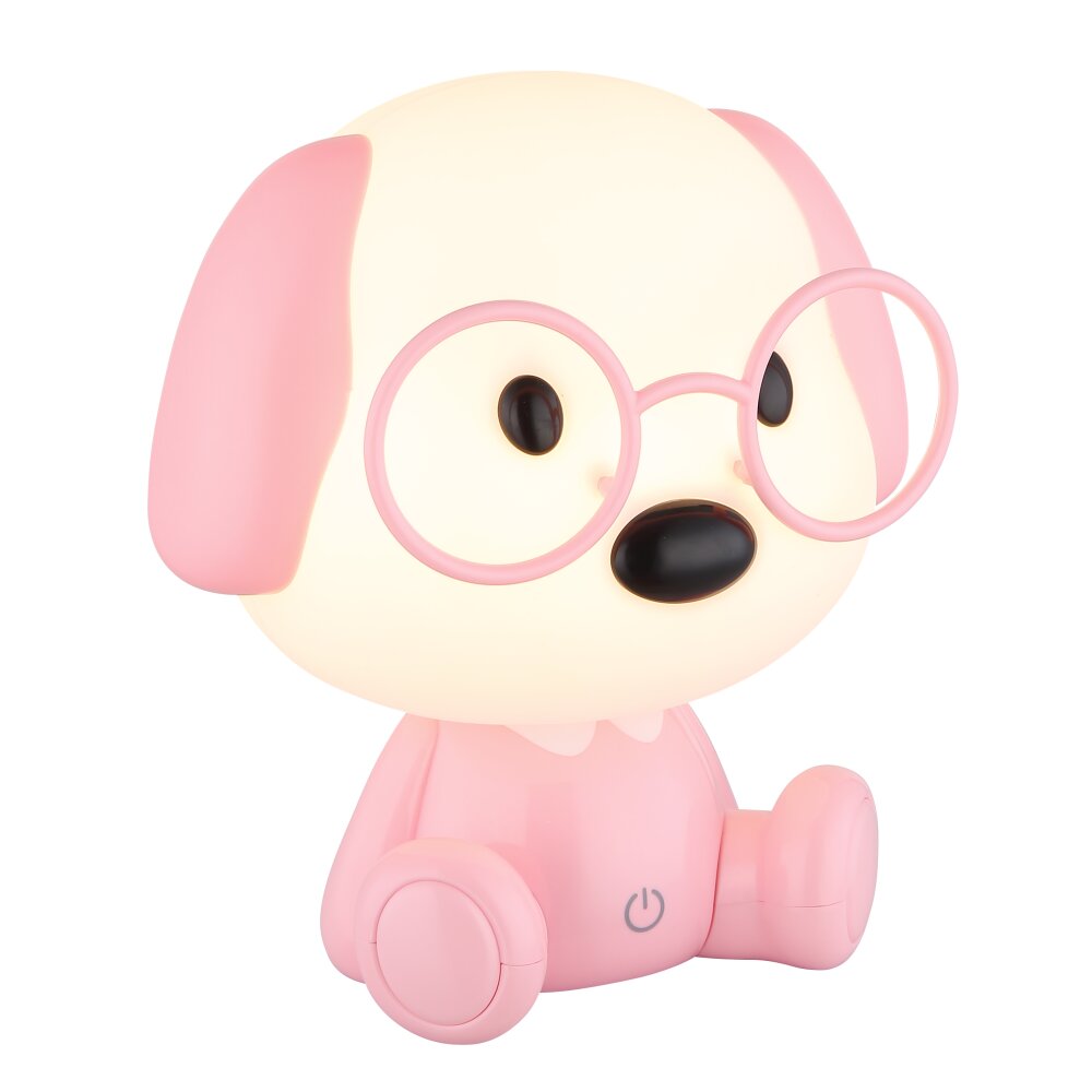 Puppy Lampe à poser Luminaires Globo Lighting LED Rose, Blanc, 1 lumière main product photo