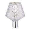 Gixi Lampe à poser Luminaires Globo Lighting LED Chrome, Transparent, 1 lumière
