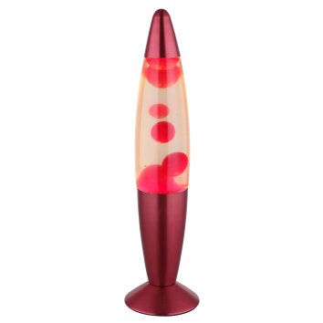Lampe à lave  Etna Lampe à lave, Lampe à poser Luminaires Globo Lighting LED Rouge, 1 lumière